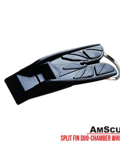 Alternative view of AmScuD Split Fin Duo-Chamber Whistle