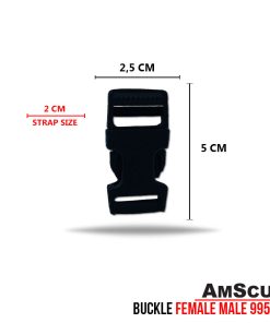 Alternative view of AmScuD Buckle Female Male for 2 Cm Strap