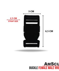 Alternative view of AmScuD Buckle Male Female for 2.5 Cm Strap