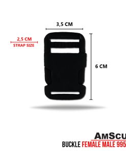Alternative view of AmScuD Buckle Male Female for 2.5 Cm Strap