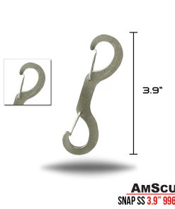 Alternative view of AmScuD Double Ended Stainless Steel Snap Clip Flat 3.9″