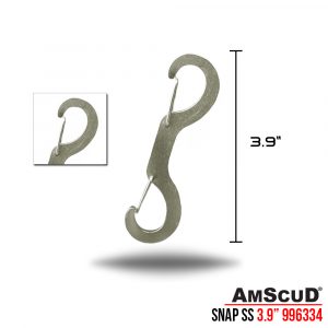 Alternative view of AmScuD Double Ended Stainless Steel Snap Clip Flat 3.9″