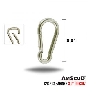 Alternative view of AmScuD Snap Stainless Steel Carabiner 3.2″