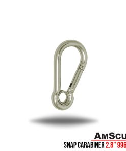 AmScuD Snap Stainless Steel Carabiner With Eye 2.8″