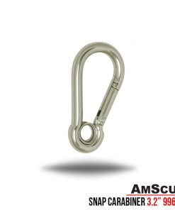 AmScuD Snap Stainless Steel Carabiner With Eye 3.2″