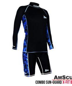 AmScuD Sun Guard Short Pants Long X-Fit BLUE