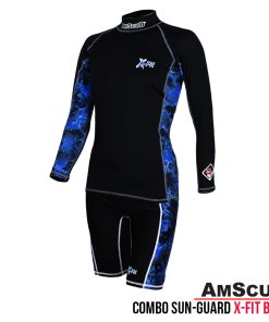 Alternative view of AmScuD Sun Guard Short Pants Long X-Fit BLUE