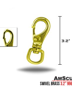 Alternative view of AmSCuD Swivel Bold Snap Hook Brass 3.2″