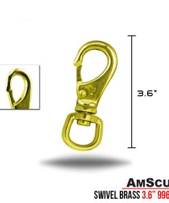 Alternative view of AmScuD Swivel Bold Snap Hook Brass 3.6″