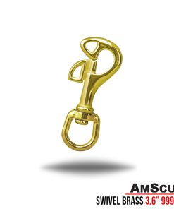 AmScuD Butterfly Snap Brass Hook Swivel-Eye 3.6″