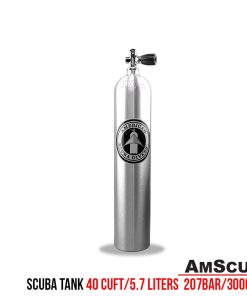 AmScuD Scuba Tank/Scuba Cylinder Alluminium 40 Cuft / 5.7 Liters