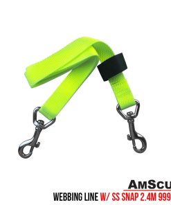 AmScuD Webbing Line W/ SS Snap 2.4m 9602 Yellow