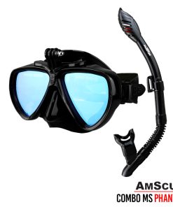 Alternative view of AmScud Combo Set Mask + Snorkel Phantom Dive Mask w/Mount for GoPro Cameras