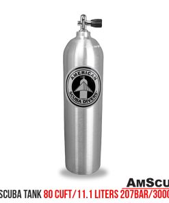 AmScuD Scuba Tank/Scuba Cylinder Alluminium P80 80 Cuft / 11.1 liters