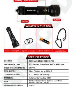 Alternative view of User Manual Amscud Bolt Dive Light