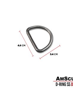 Alternative view of AmScuD D-Ring SS DR-9 (4.6x3.4cm)